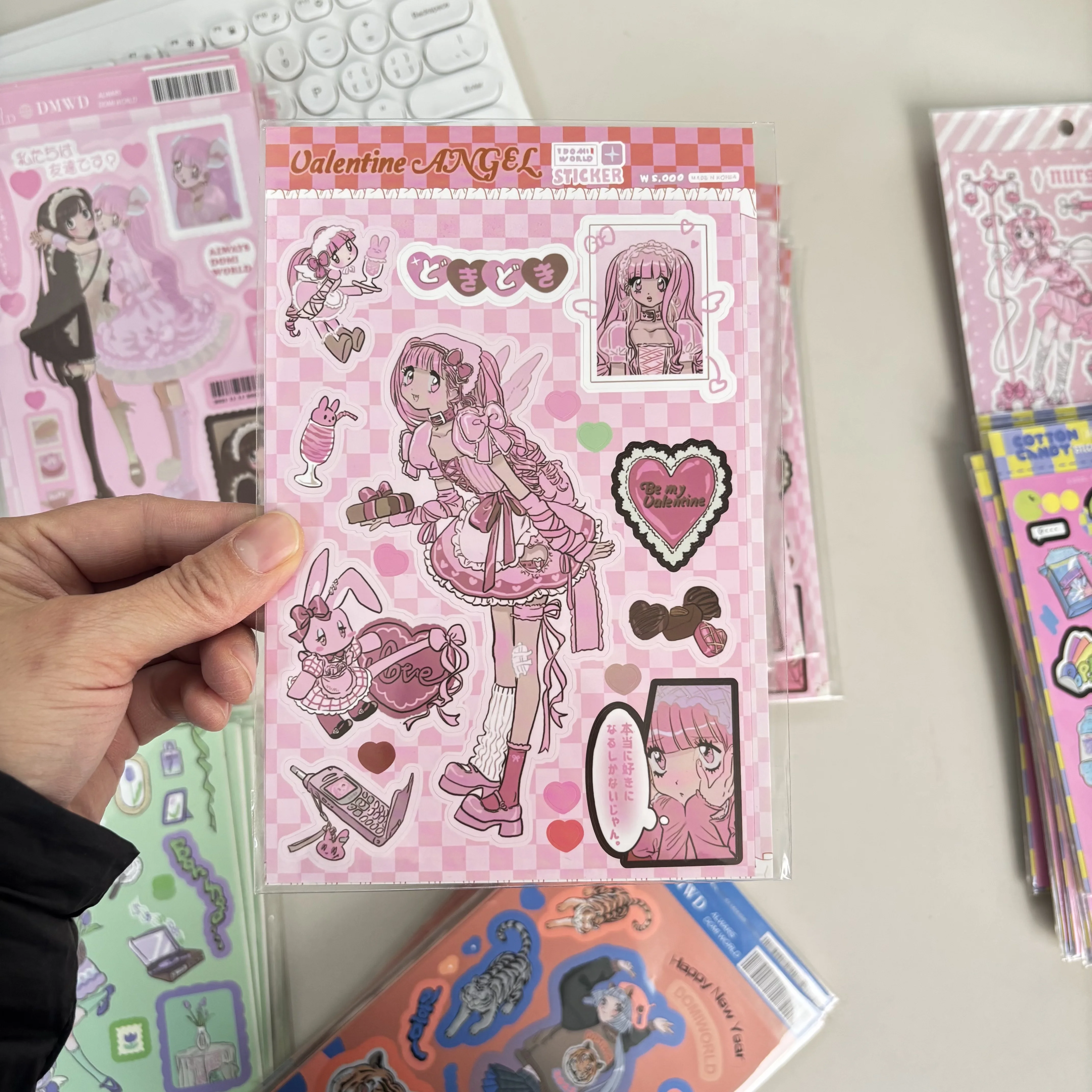 SKYSONIC BOBO Coral 1PC Decorative Stickers Sweet Girl Sub Korean DIY Sticker Journal Junk Agenda Stationery Suppliers