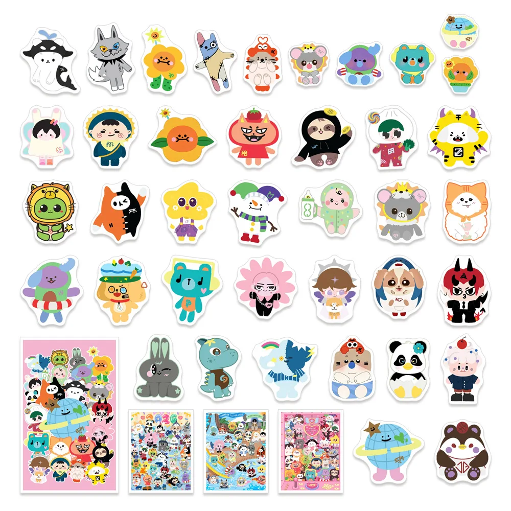 40Pcs/Set Cute Thai BL GMMTV CP Doll Stickers Waterproof Cartoon Decals for Laptop Phone Scrapbook Fans Gift