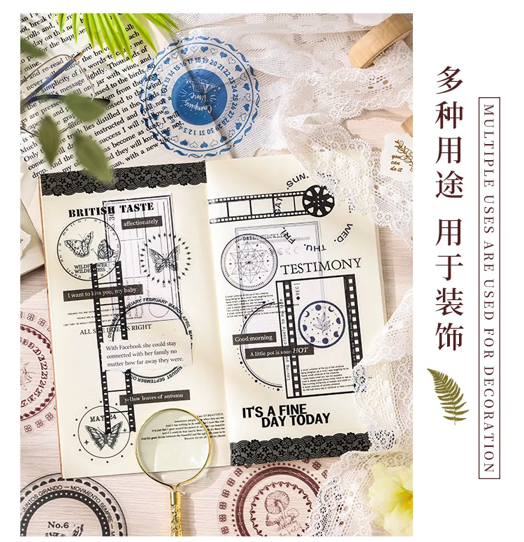 12pcs/1lot kawaii Stationery Sticker garlands of flowers left behind junk journal Decorative Scrapbooking DIY Craft Sticker