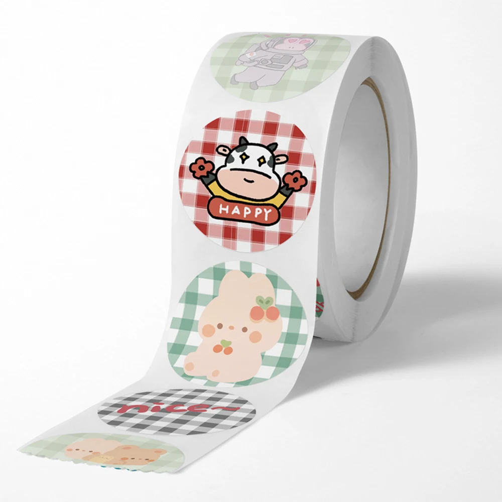 50-500pcs Cute Cartoon Animals Sticker For Kids Encourage Sealing Labels School Teacher Supplies Child Reward Sticker DIY Labels