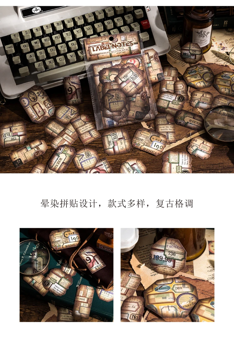 30pcs/pack Vintage Stickers Collage Junk Journal Supp;oes DIY Scrapbooking Vintage Stationery Decor Diary Craft Stickers