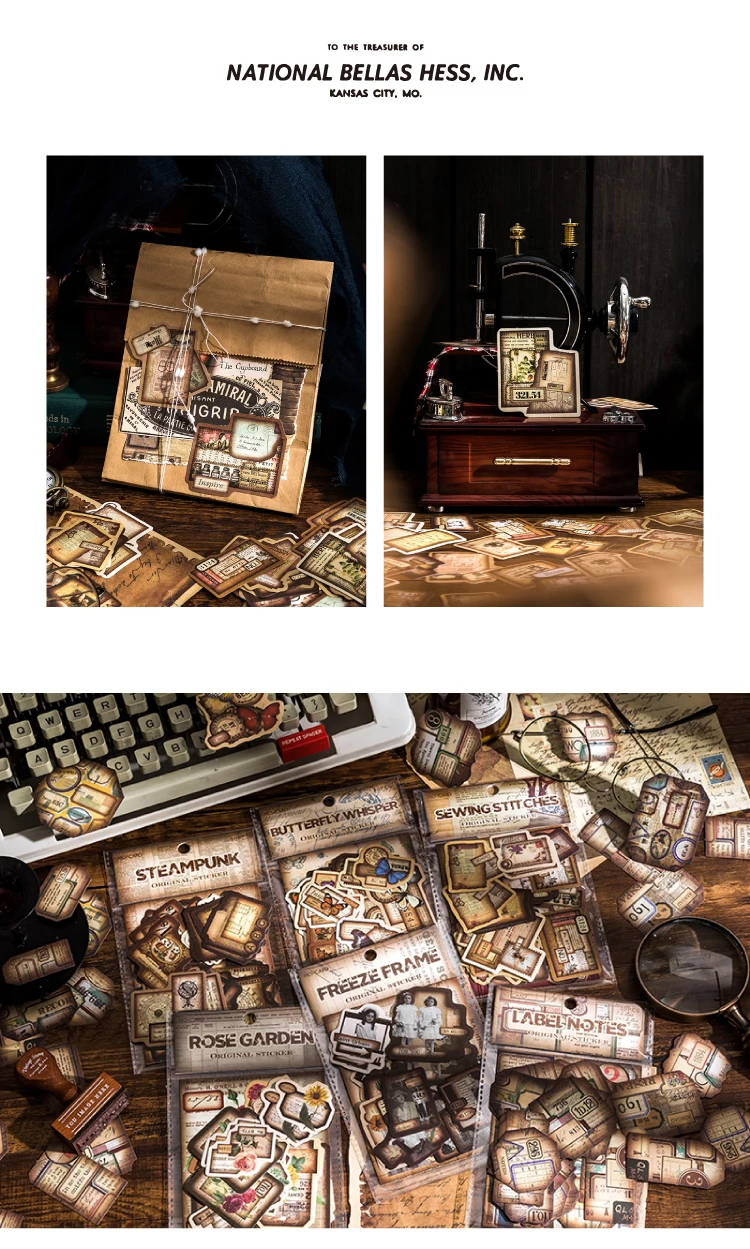 30pcs/pack Vintage Stickers Collage Junk Journal Supp;oes DIY Scrapbooking Vintage Stationery Decor Diary Craft Stickers