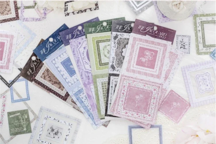 JIANWU Vintage Lace Flower Hollow Border Landscape Material Collage Scrapbooking Sticker Creative DIY Journal Stationery