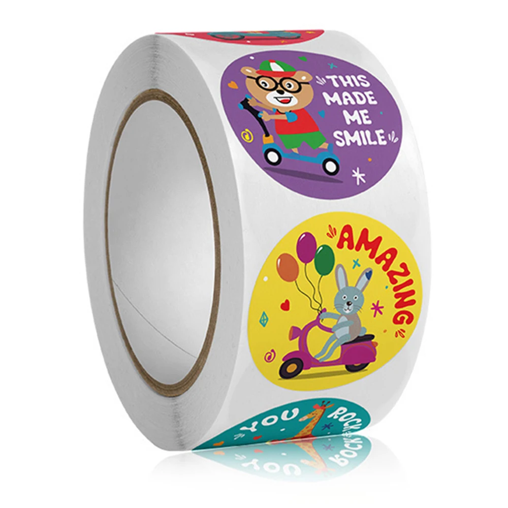 100-500pcs Cute Cartoon Sticker for Reward Children Classroom Teacher Home Prize Motivational Kids Stationery Stickers