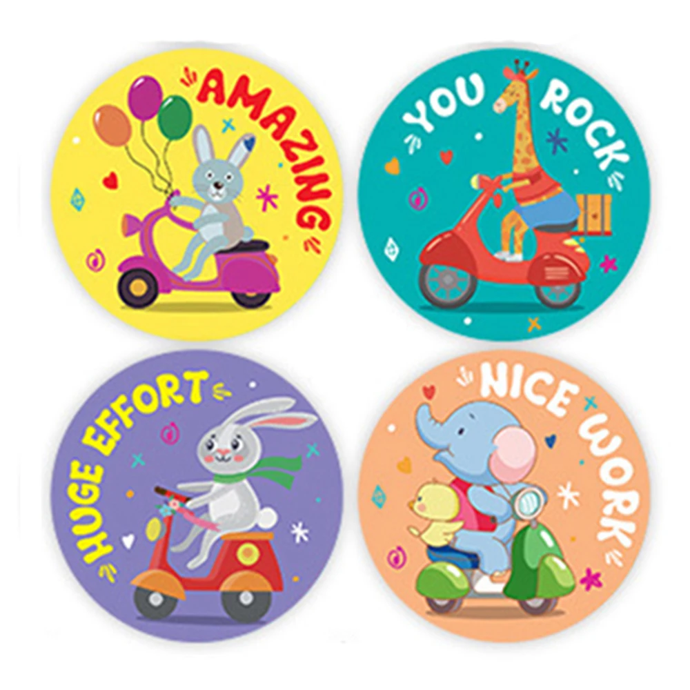 100-500pcs Cute Cartoon Sticker for Reward Children Classroom Teacher Home Prize Motivational Kids Stationery Stickers