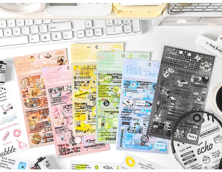 4pcs/1lot Kawaii Stationery Stickers postal letter sent by post in autumn Diary Decorative Stickers Scrapbooking Craft Stickers
