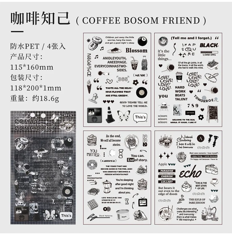 4pcs/1lot Kawaii Stationery Stickers postal letter sent by post in autumn Diary Decorative Stickers Scrapbooking Craft Stickers