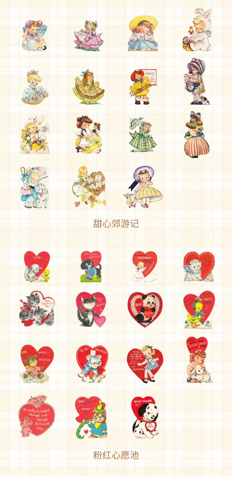 45pcs/lot Kawaii Stationery Stickers Ode to Joy Showa Diary Planner Decorative Mobile Stickers Scrapbooking DIY Craft Sticker