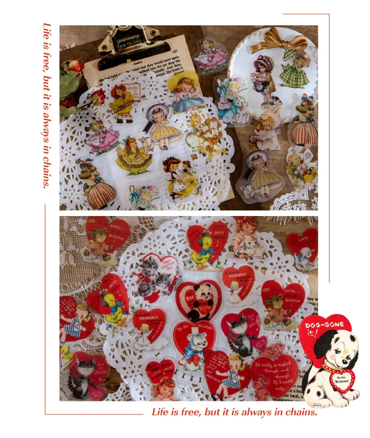45pcs/lot Kawaii Stationery Stickers Ode to Joy Showa Diary Planner Decorative Mobile Stickers Scrapbooking DIY Craft Sticker