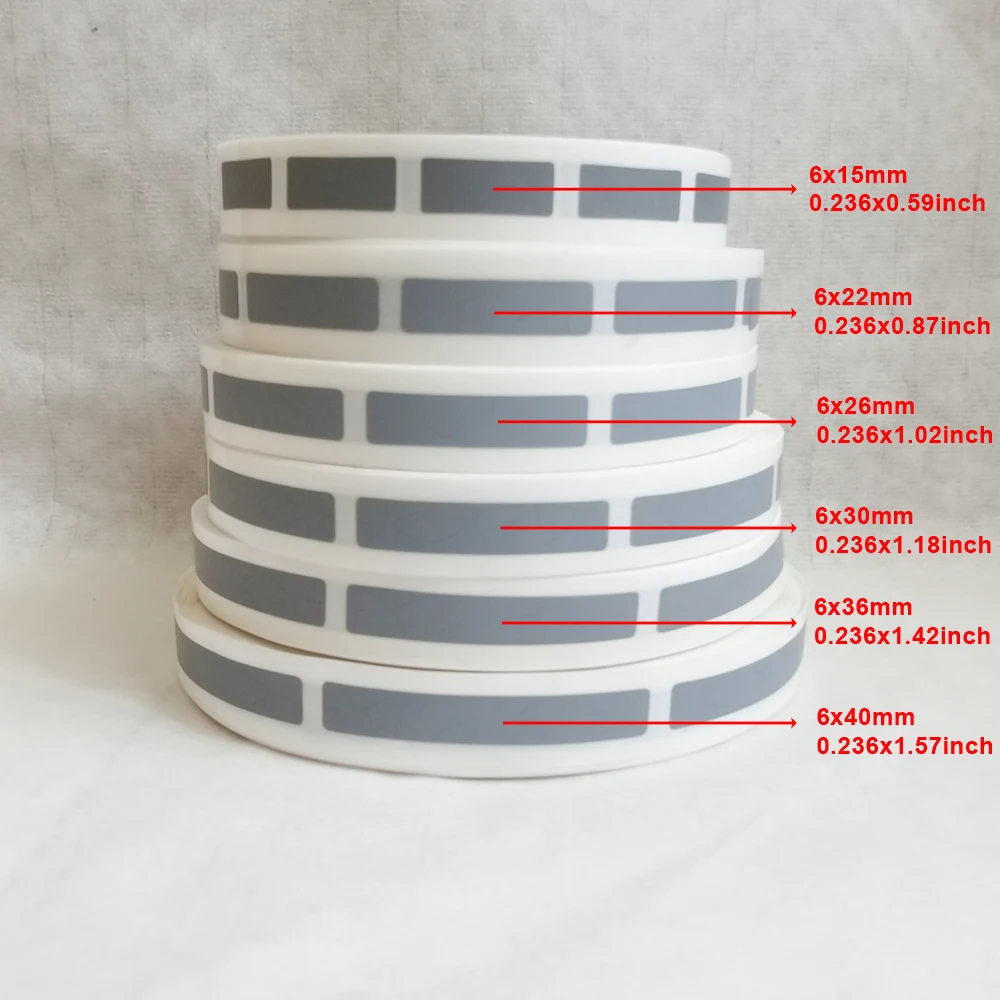Dropship 1 Roll 6mm Height*15 22 26 30 36 40 45mm Gray Scratch Off Sticker DIY Password Code Lucky Card Scratching Layer Film