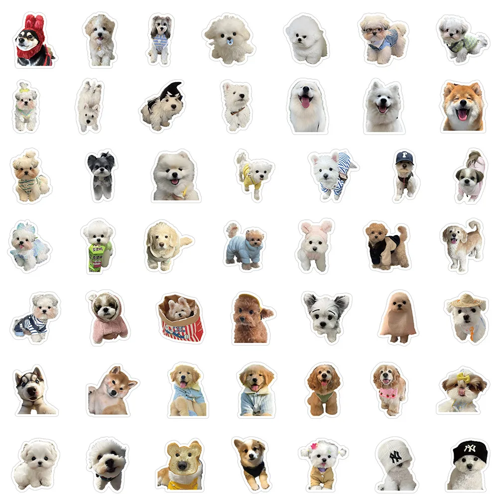 10/100 Funny Fashion Dog Stickers Cartoon Cute Decals Toy Guitar Phone Bicycle Laptop Notebook Luggage Car Graffiti Kids Sticker
