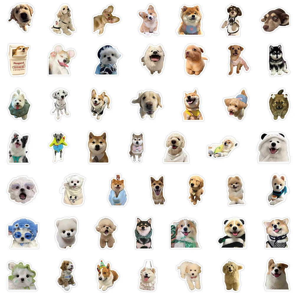10/100 Funny Fashion Dog Stickers Cartoon Cute Decals Toy Guitar Phone Bicycle Laptop Notebook Luggage Car Graffiti Kids Sticker