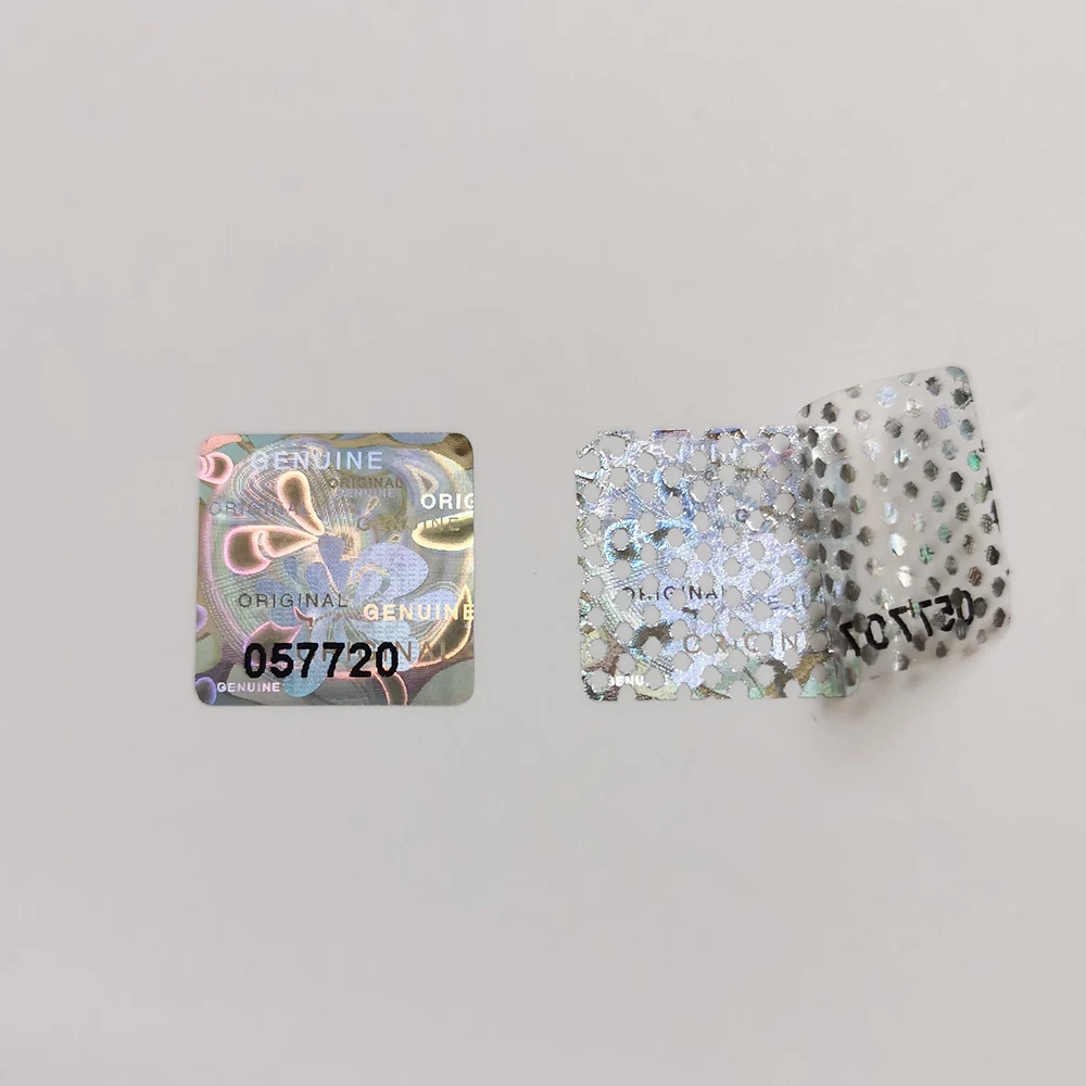 Hologram Tamper Proof Stickers , Warranty Void Original Security Labels , Unique Serial Number, 2000pcs 15mmX15mm