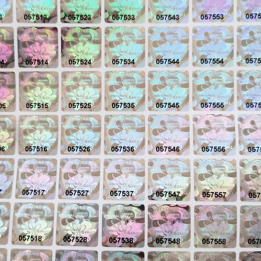 Hologram Tamper Proof Stickers , Warranty Void Original Security Labels , Unique Serial Number, 2000pcs 15mmX15mm