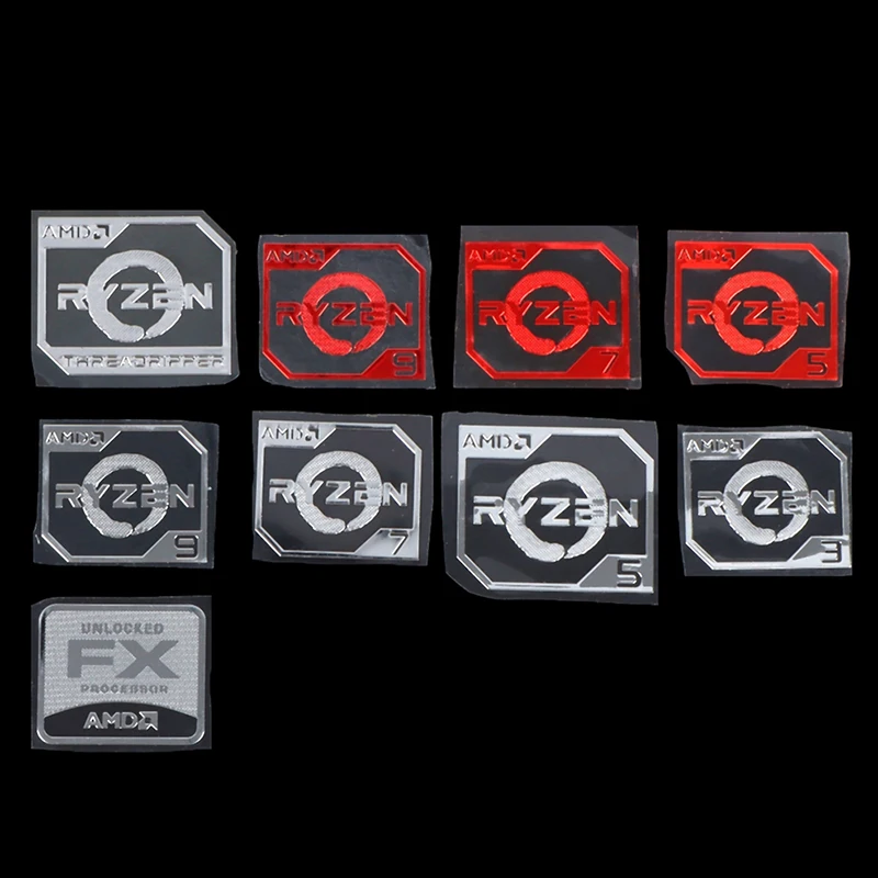 AMD Ruilong Ryzen R9 R7 R5 R3 Vega Metal Sticker Notebook Desktop Logo Sticker 1PC