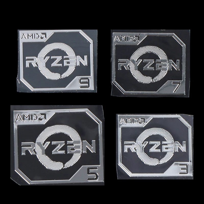 AMD Ruilong Ryzen R9 R7 R5 R3 Vega Metal Sticker Notebook Desktop Logo Sticker 1PC