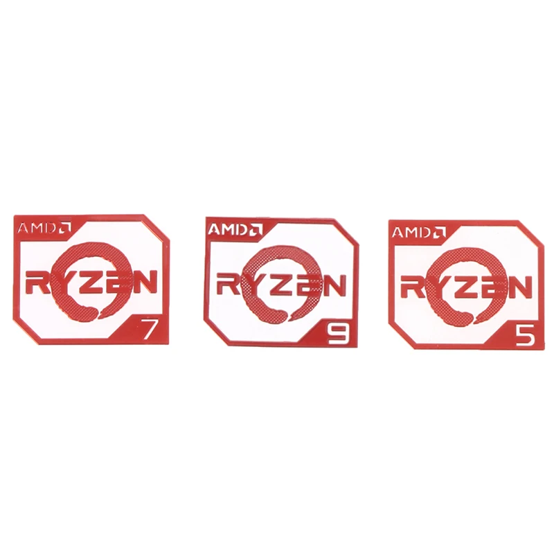 AMD Ruilong Ryzen R9 R7 R5 R3 Vega Metal Sticker Notebook Desktop Logo Sticker 1PC
