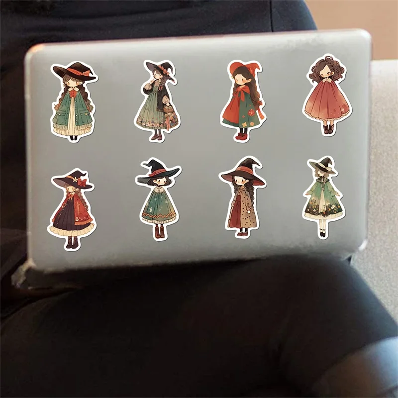 10/30/50PCS Cartoon Q Witch PVC Sticker Aesthetic Korean Decoration Scrapbooking Stationery School Supplies