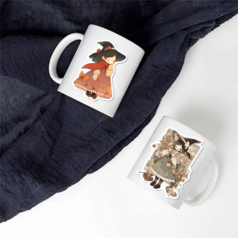 10/30/50PCS Cartoon Q Witch PVC Sticker Aesthetic Korean Decoration Scrapbooking Stationery School Supplies