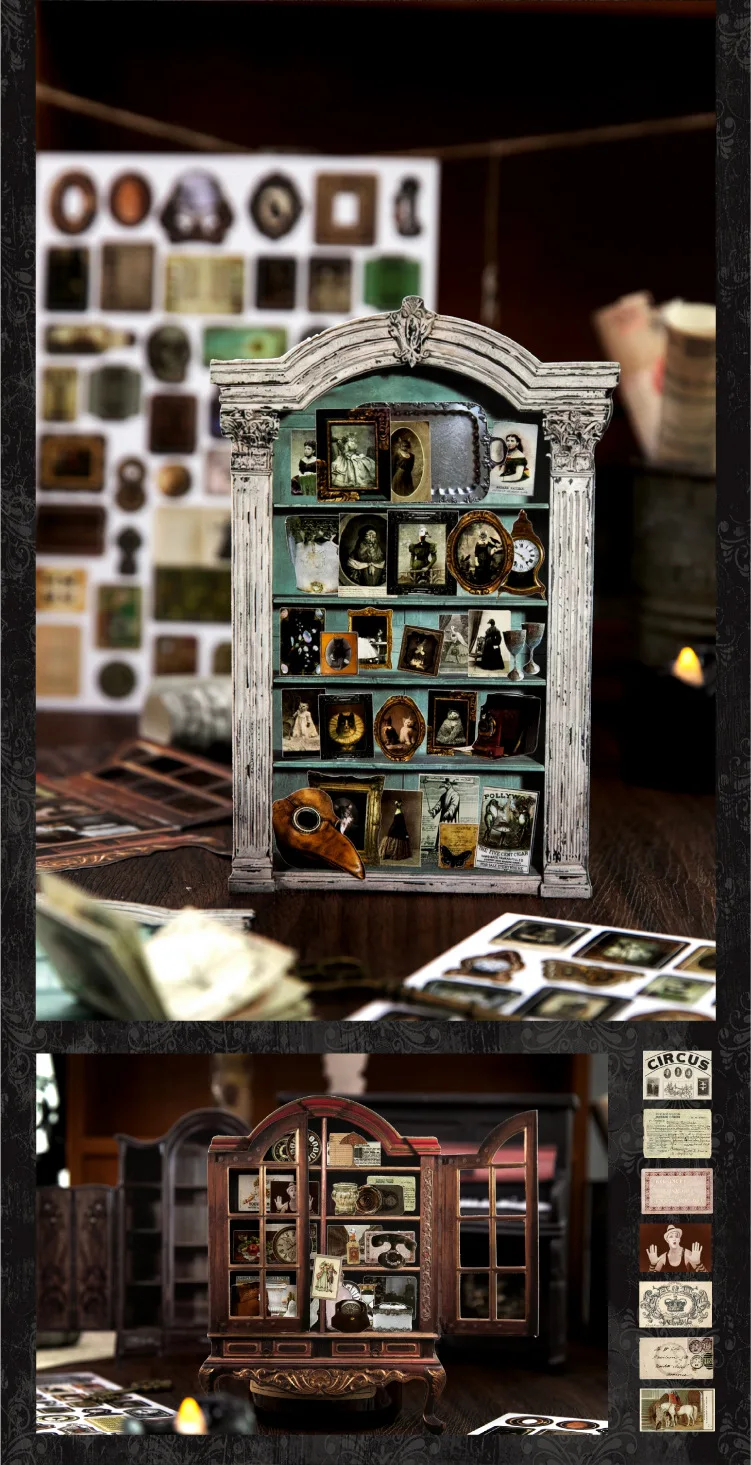 JIANWU Retro Treasure Series Vintage Life Landscape Material Collage Scrapbooking Sticker Creative DIY Journal Stationery