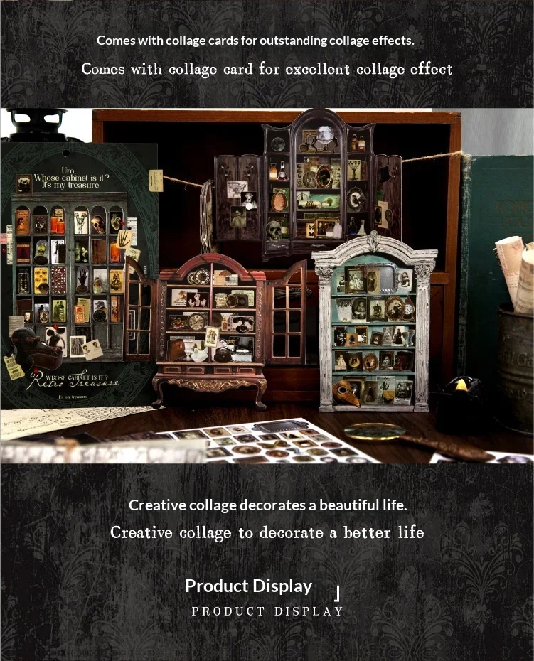 JIANWU Retro Treasure Series Vintage Life Landscape Material Collage Scrapbooking Sticker Creative DIY Journal Stationery