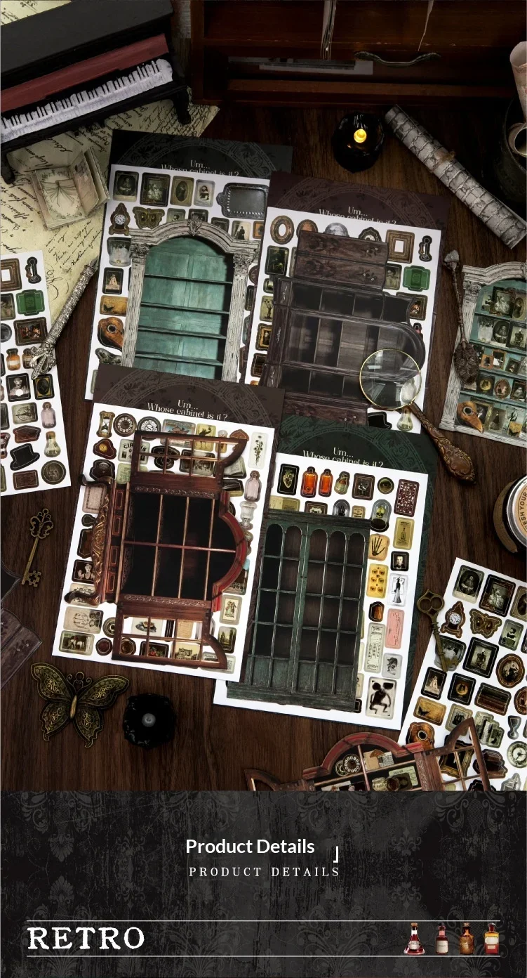 JIANWU Retro Treasure Series Vintage Life Landscape Material Collage Scrapbooking Sticker Creative DIY Journal Stationery