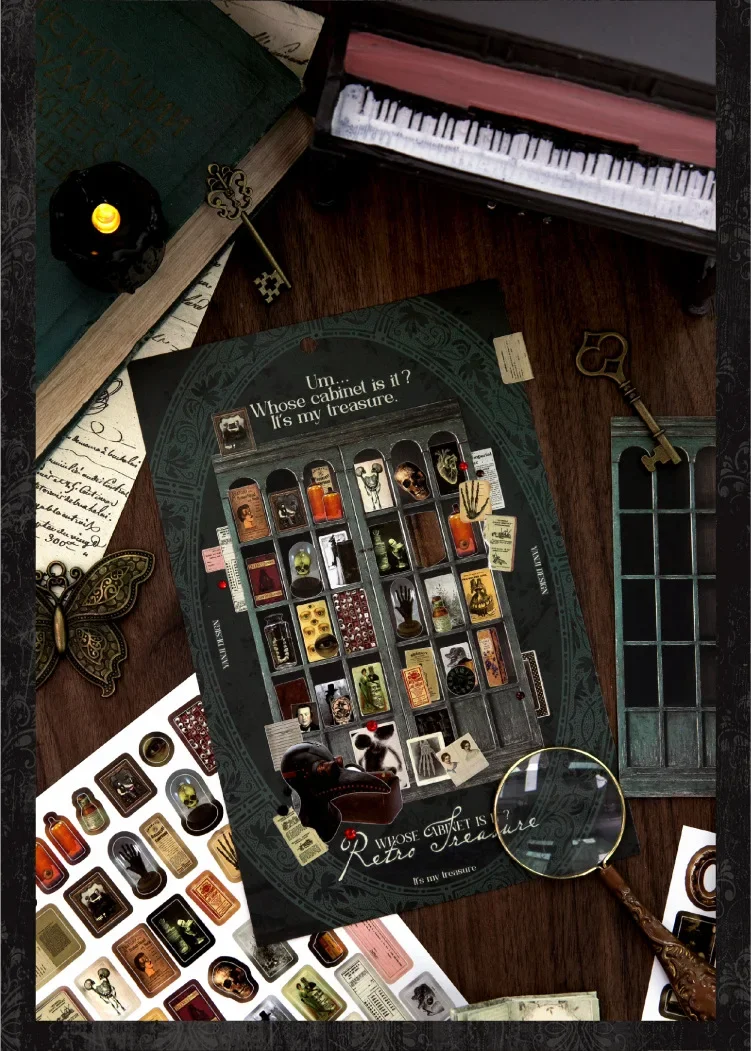JIANWU Retro Treasure Series Vintage Life Landscape Material Collage Scrapbooking Sticker Creative DIY Journal Stationery