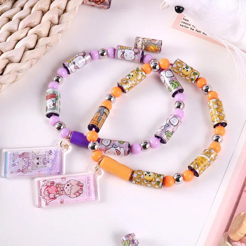 80/160 pcs hot selling kids children toy sticker creative funny stationery stick rolls Sticker bracelet  colorful