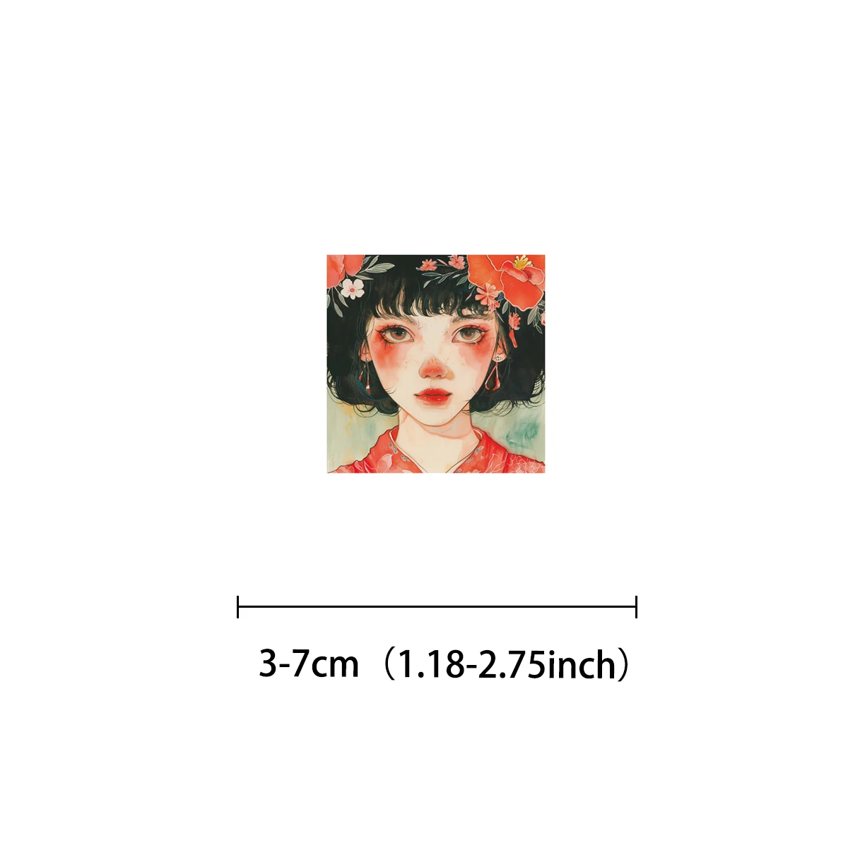 30pcs Classic Japanese Girl Graffiti Stickers Decorated Notebook Water Cup Diary Suitcase Guitar Student Stationery PVC Decals