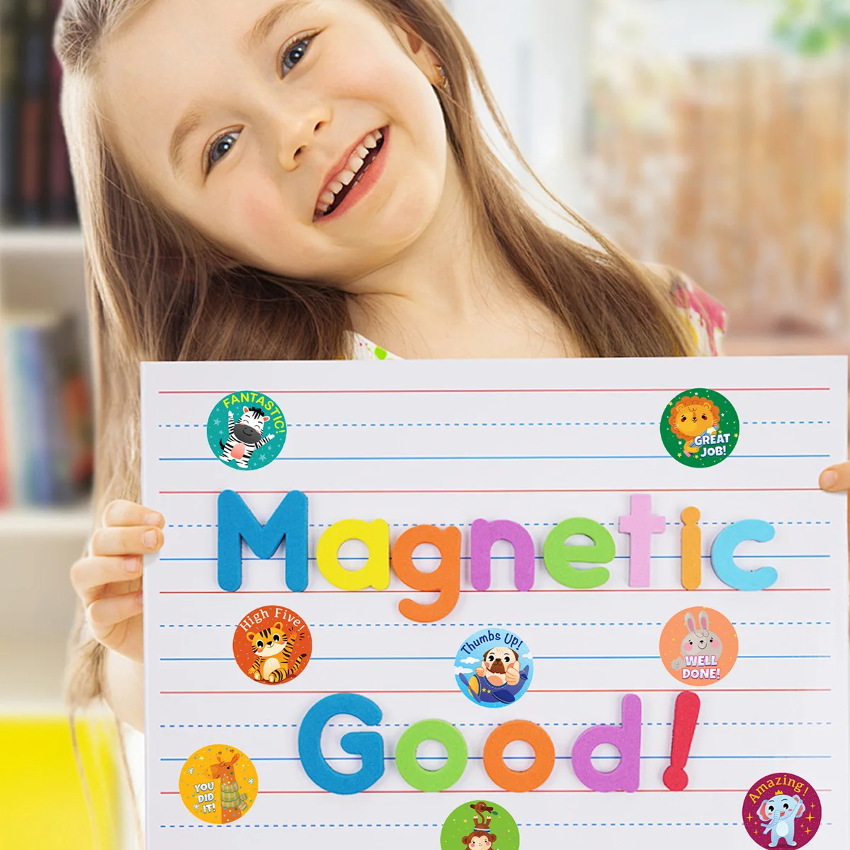 500pcs/roll Teacher Reward Sticker Motivational Phrases Stickers for School Student Classic Toys Cute Stationery Stickers