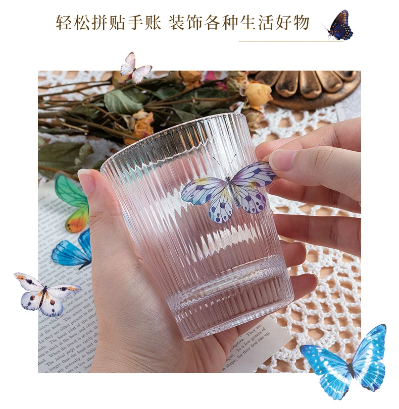 40pcs Variety Butterfly Decorative Waterproof Stickers Cute Aesthetics Sticker DIY Scrapbooking Aesth Decor Sticker Stationery