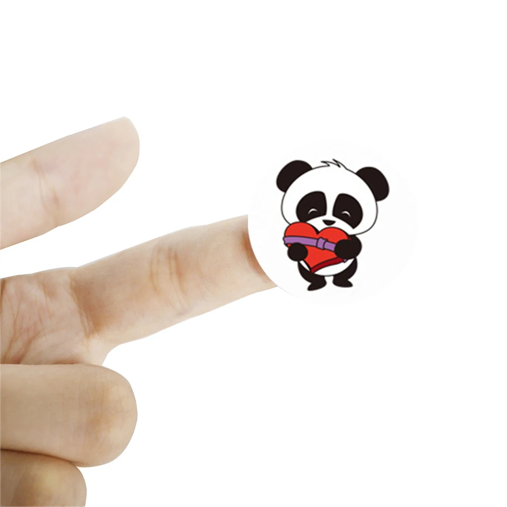 100-500pcs Panda Cute Cartoon Stickers 1inch Reward Sticker Gift Decoration Stationery Stickers