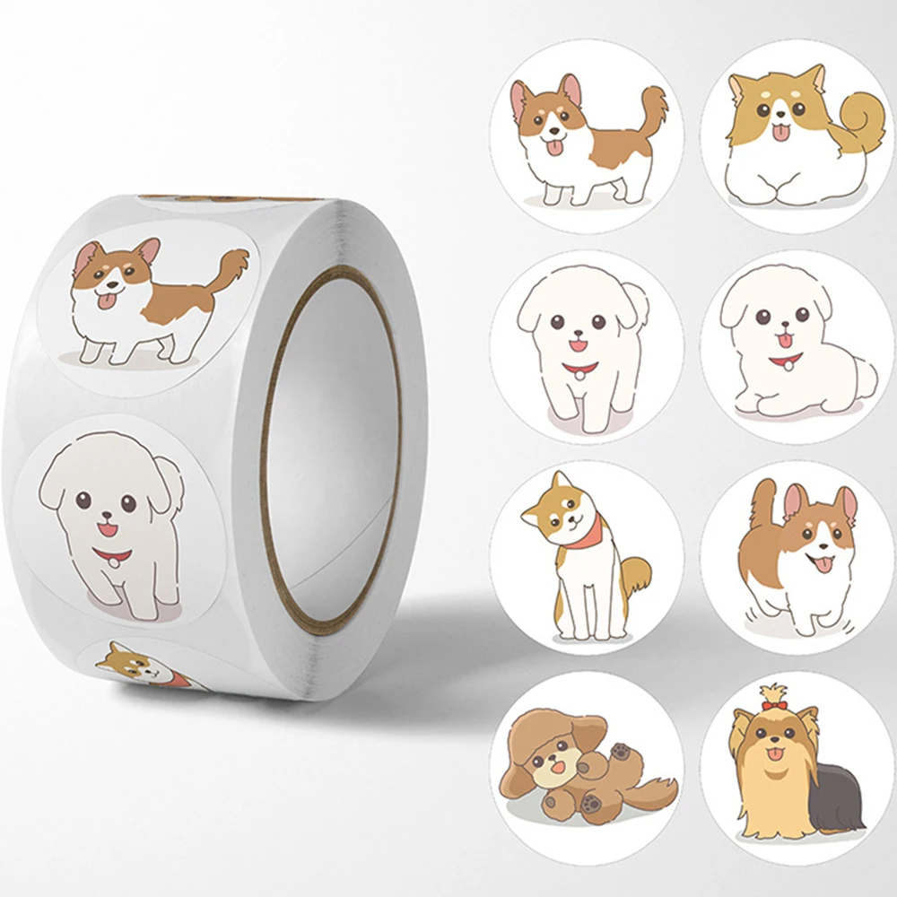 100-500pcs Panda Cute Cartoon Stickers 1inch Reward Sticker Gift Decoration Stationery Stickers