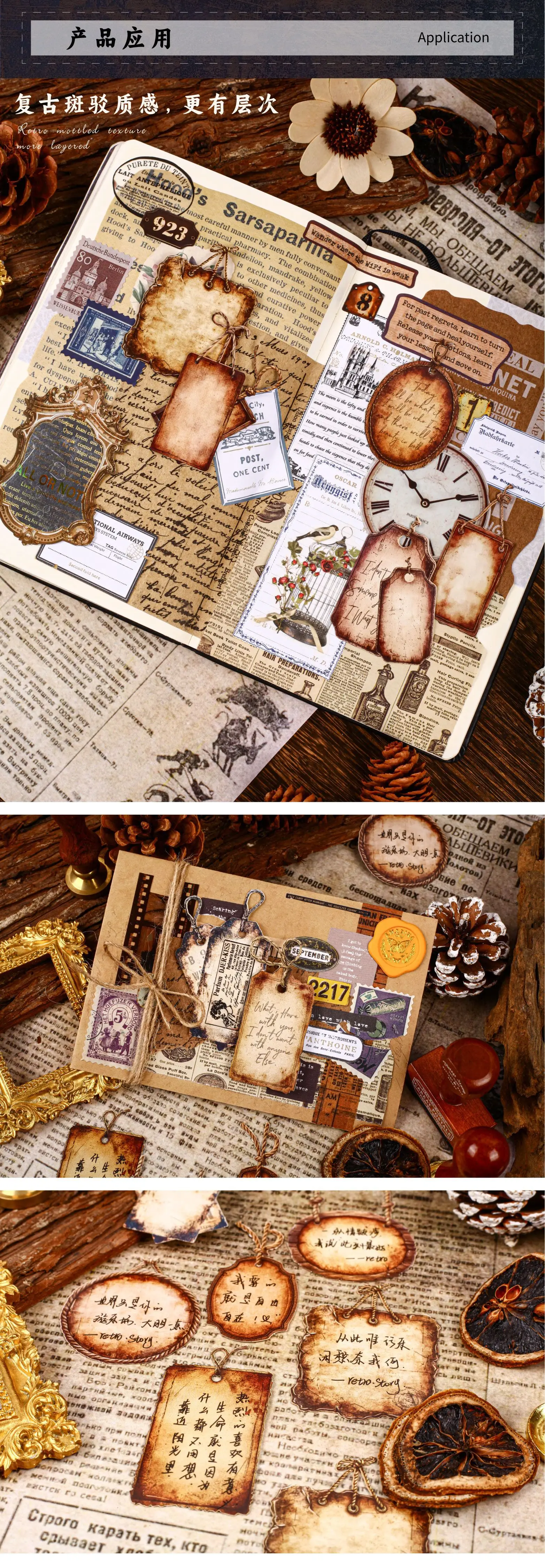 16pcs/lot Kawaii Scrapbook Stickers Old signature Scrapbooking Supplies diary Planner Decorative Craft Stationery Sticker