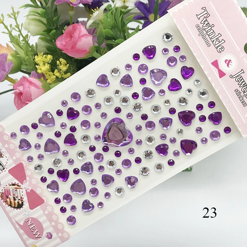 Face Rhinestone Sticker Craft Gems Decoration Eyebrow Jewels Scrapbooking Sticker 3D Diamond Self Adhesive Party Body Makeup