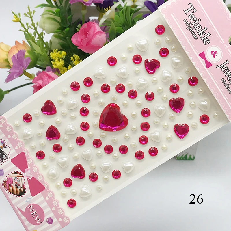 Face Rhinestone Sticker Craft Gems Decoration Eyebrow Jewels Scrapbooking Sticker 3D Diamond Self Adhesive Party Body Makeup