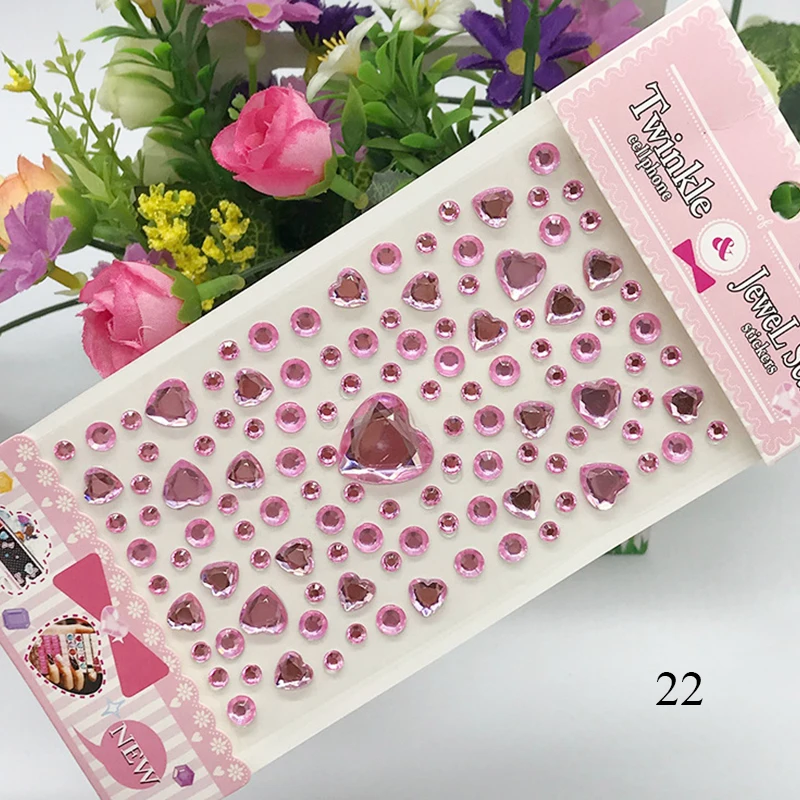 Face Rhinestone Sticker Craft Gems Decoration Eyebrow Jewels Scrapbooking Sticker 3D Diamond Self Adhesive Party Body Makeup