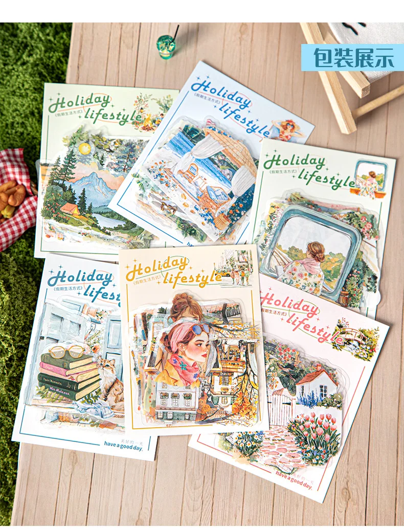 20pcs/lot Kawaii Scrapbook Stickers Holiday lifestyle Scrapbooking Supplies diary Planner Decorative Craft Stationery Sticker