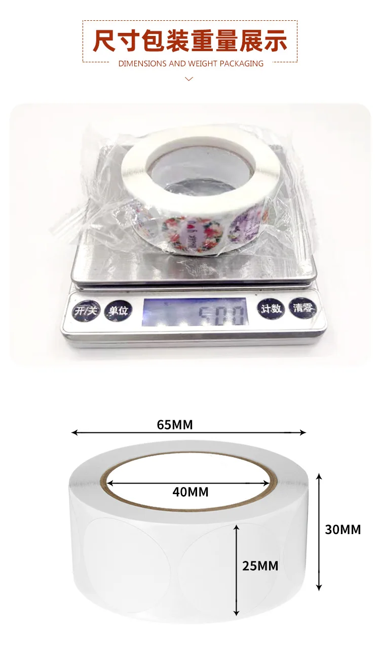 500pcs Labels Roll Flower Thank You Stickers Scrapbooking For Gift Decoration Stationery Sticker Seal Label Handmade Sticker