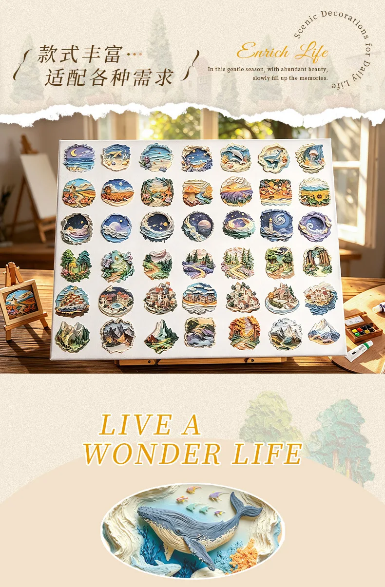 20pcs/lot Kawaii Stationery Stickers Listen to the natural wind Scrapbooking Album Junk Journal Happy Planner Stickers