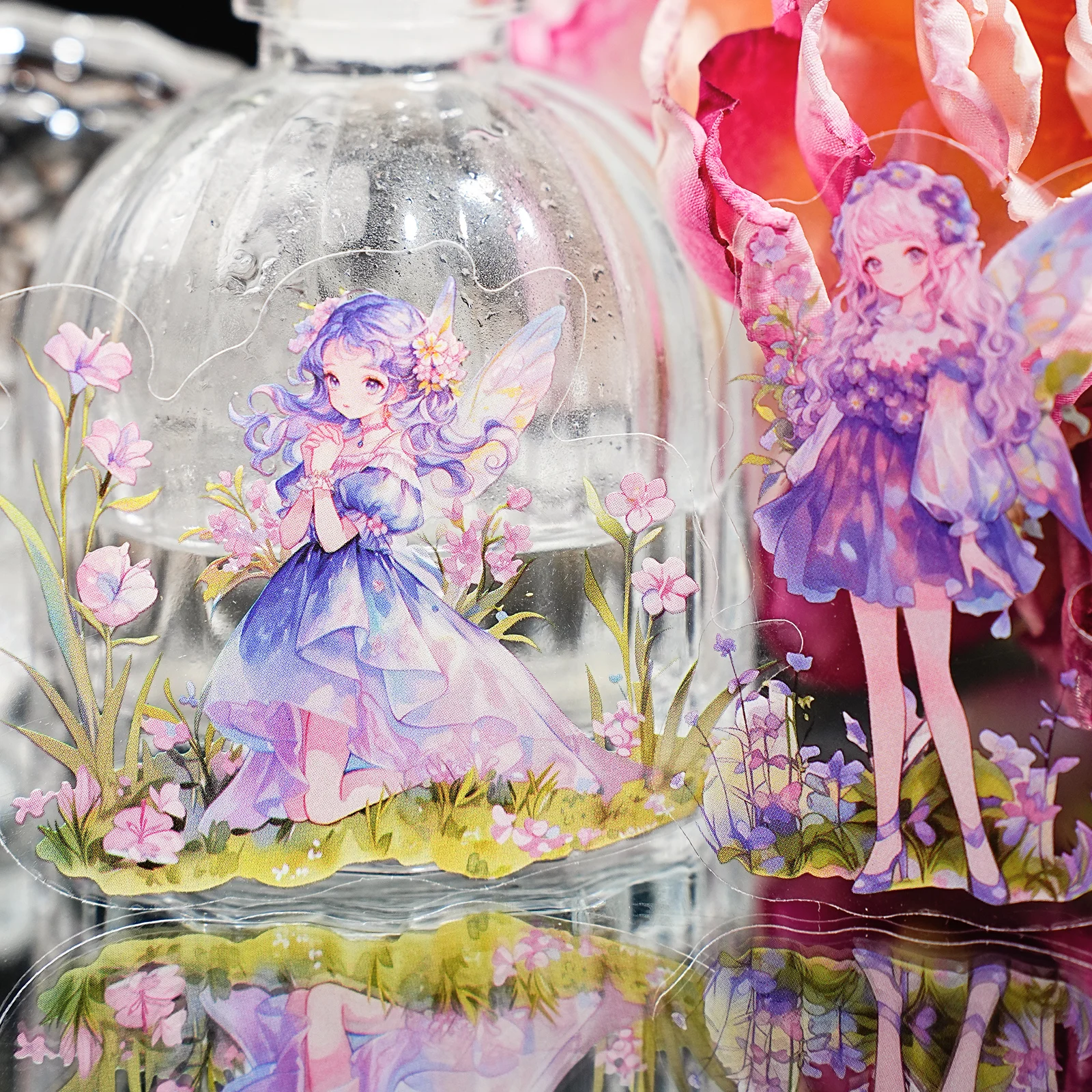 Etori Life Flower Fairy Song Series Cartoon Cute Girl Character Pet Stickers for Decorating Laptops, Phone Cases, Suitcases, Photo Albums, Scrapbooks, Gift Boxes, Student Stationery, Children's Stickers, Waterproof Stickers, Small Gifts