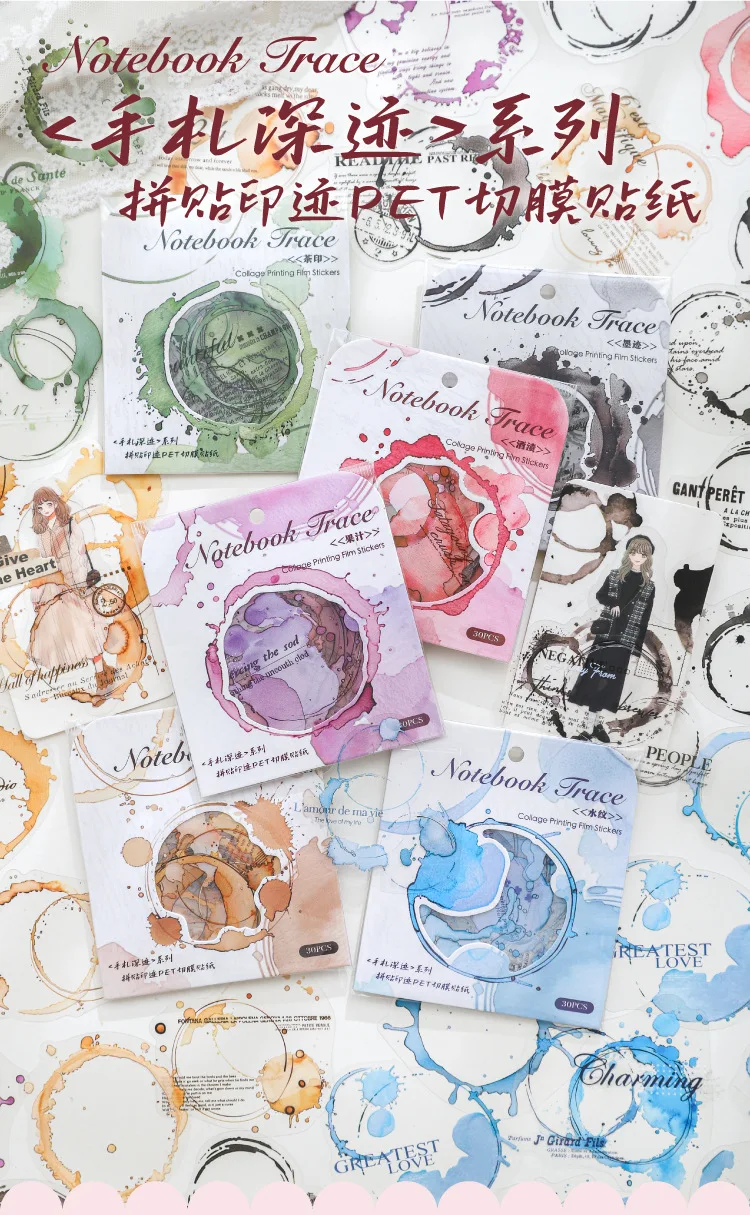 30pcs Kawaii Stationery Stickers deep handwriting Planner Decorative Mobile Stickers Scrapbooking DIY Craft stickers ֽ