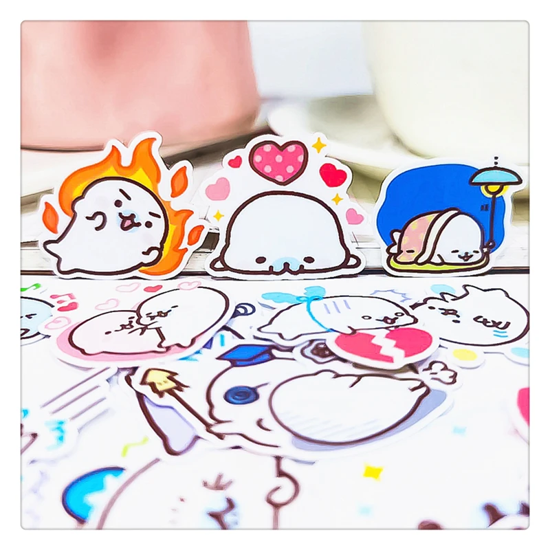 40pcs Cute Cartoon Dolphin Stickers Album Scrapbook Waterproof Decoration DIY Handmade Gift Scrapbooking