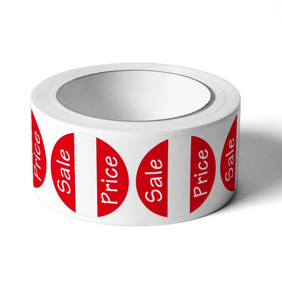 500pcs Red Sale Price Marker Stickers for Small Business Tag Paper Round Pricing Labels Retail Store Supplies Sale