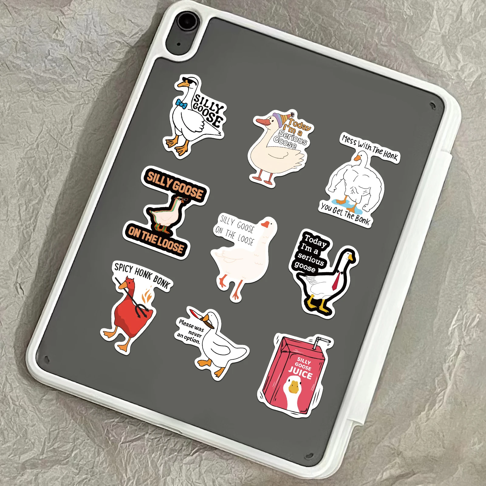 50PCS Funny Silly Goose Stickers Exquisite Handbooks Material Phone Cases Laptop Suitcases Water Cups Waterproof Stickers