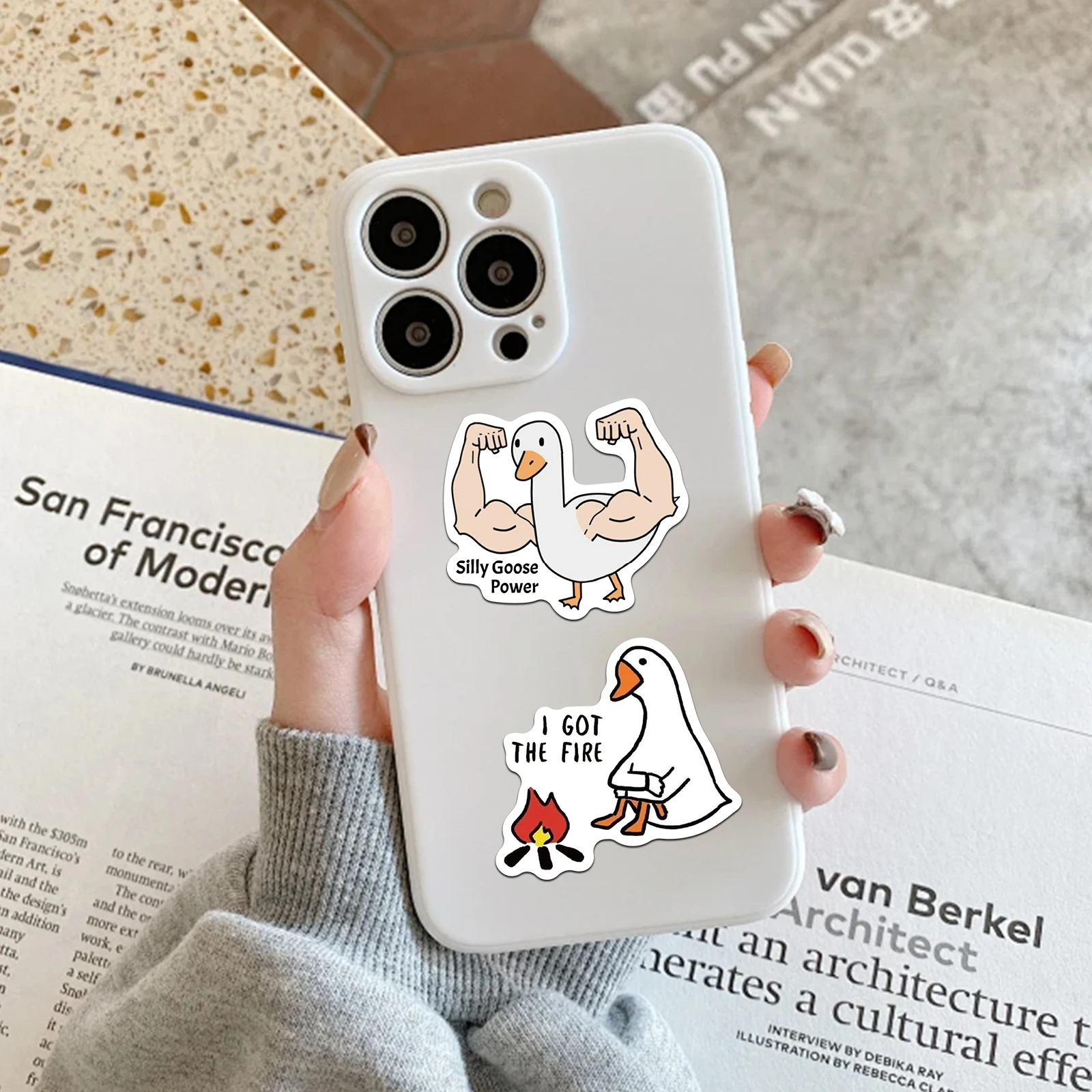 50PCS Funny Silly Goose Stickers Exquisite Handbooks Material Phone Cases Laptop Suitcases Water Cups Waterproof Stickers