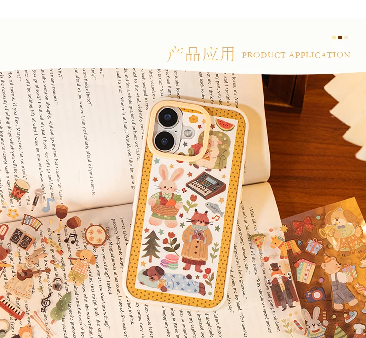 2sheets Forest Cute Friends Series Kawaii Cartoon Animal Die Cutting PET Stickers DIY Diary Phone Case Scrapbook Stickers