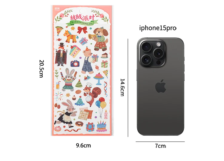 2sheets Forest Cute Friends Series Kawaii Cartoon Animal Die Cutting PET Stickers DIY Diary Phone Case Scrapbook Stickers
