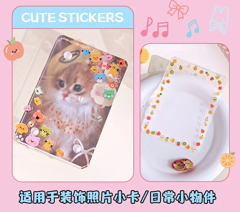 24sheets Kawaii Korean Aesthetic Stationery Stickers Mini Cartoon Stickers Books Cute Nail Stickers DIY Diary Scrapbook Material