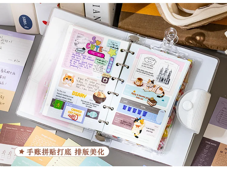 20pcs/1lot kawaii Stationery Sticker Colorful moods junk journal Decorative Scrapbooking DIY Craft Sticker